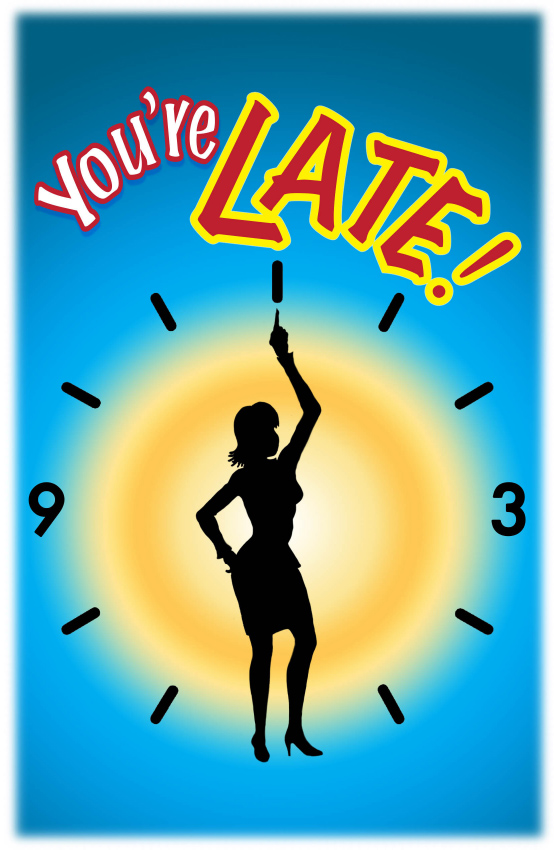 "You're Late" Greeting Card with envelope. Free shipping included!